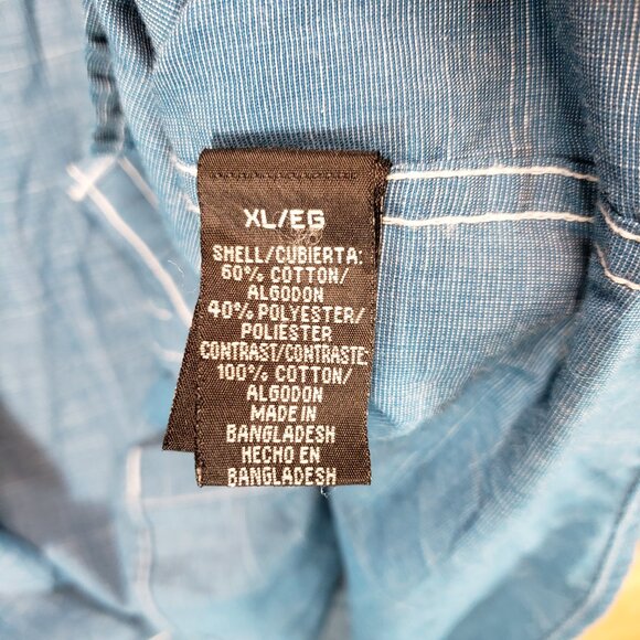 Tranquility Mayhem Men’s Denim Western Shirt XL Blue Long Sleeve Casual Button - Picture 4 of 8